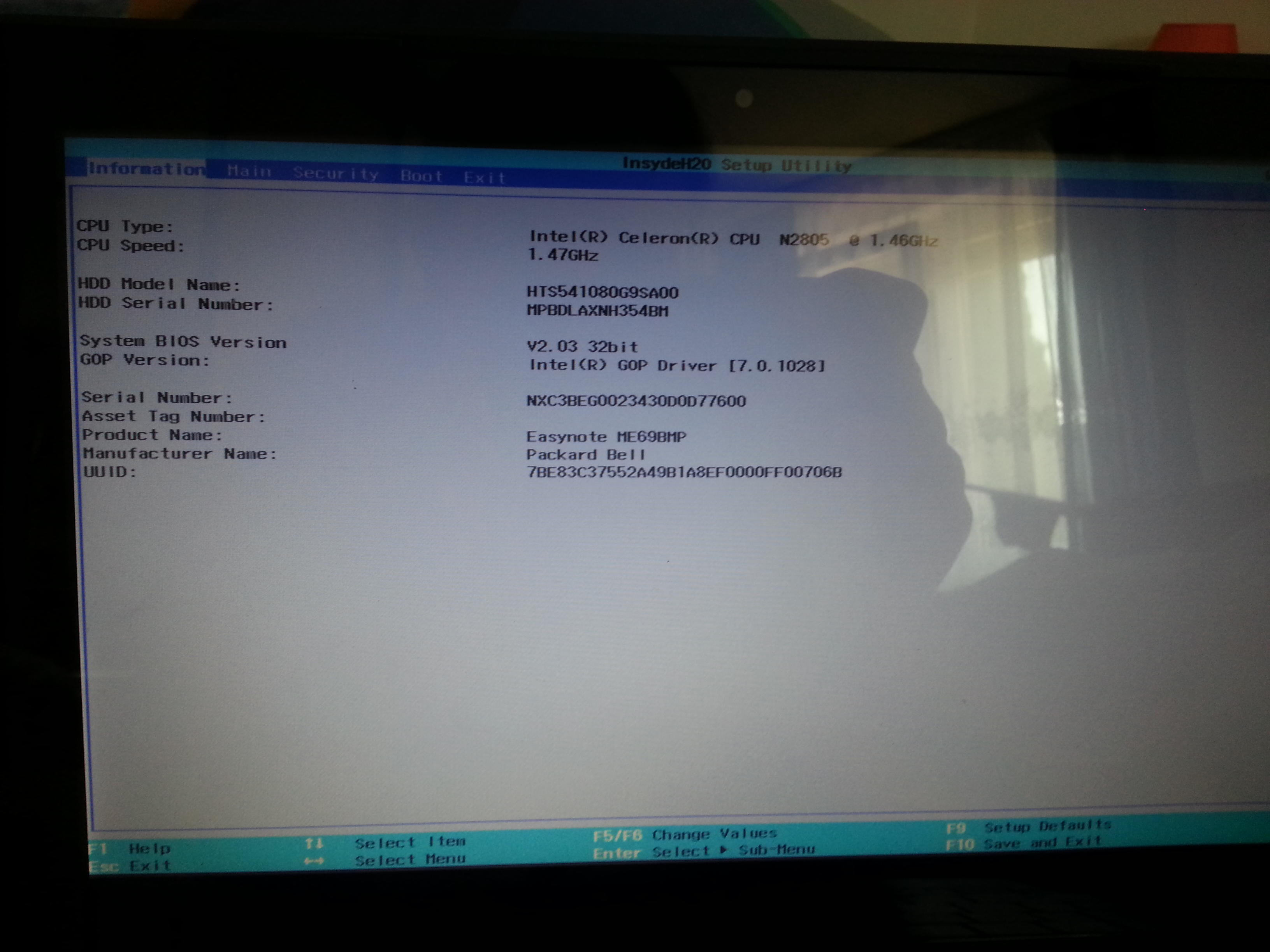 Packard Bell Desktop Serial Number