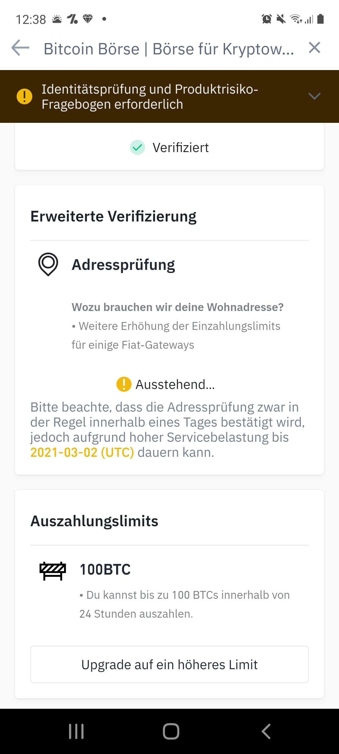 Frage Zu Binance Erweiterte Verifizierung Computerbase Forum