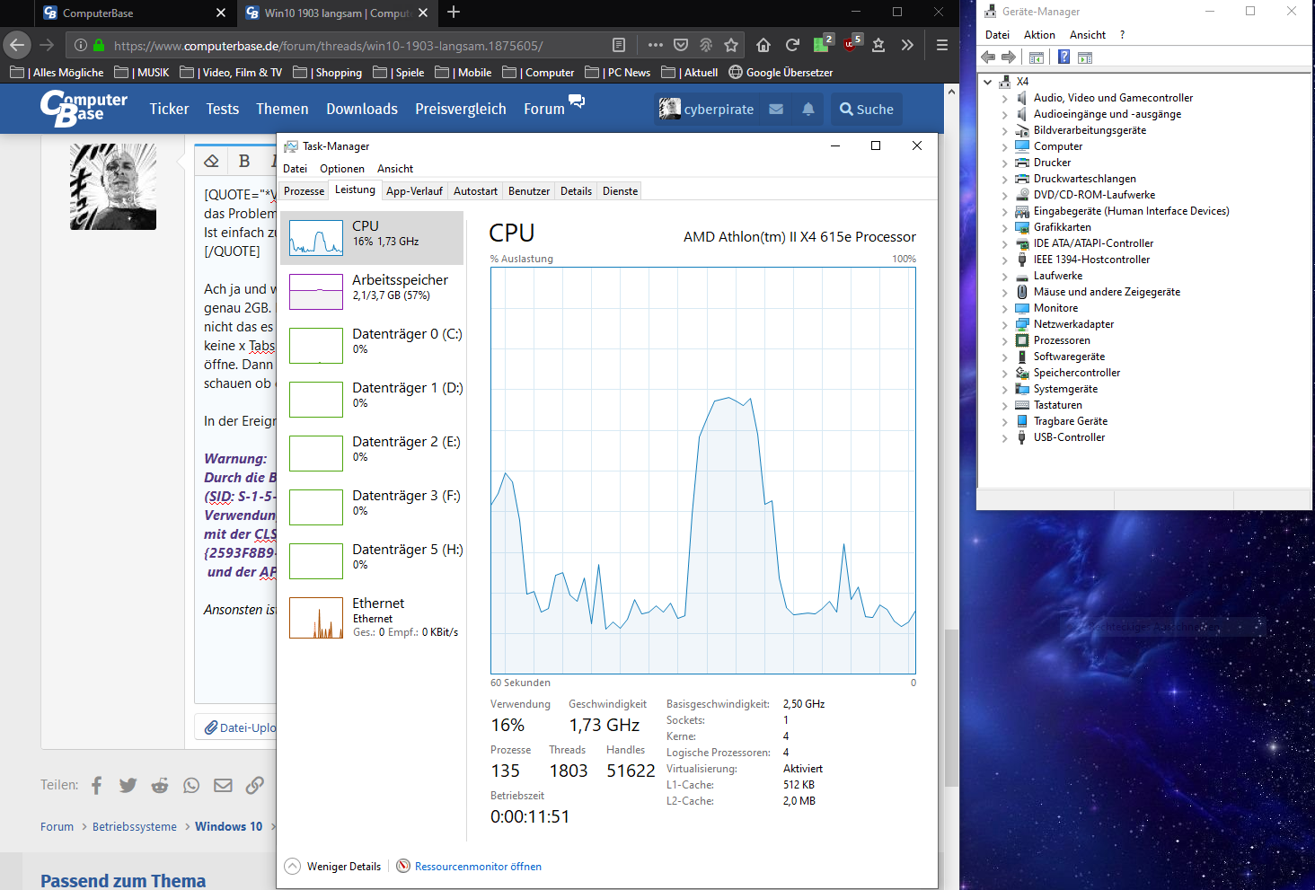 Win10 1903 langsam ComputerBase Forum