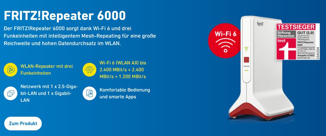 Fritz!Box 7590 AX und Fritz!Repeater 6000 mit Wi-Fi 6 im Test - ComputerBase