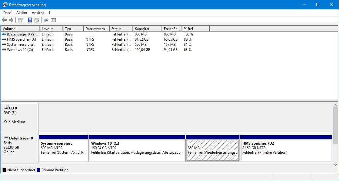 Win10 1809 Nach Update Position Der 500mb Partition