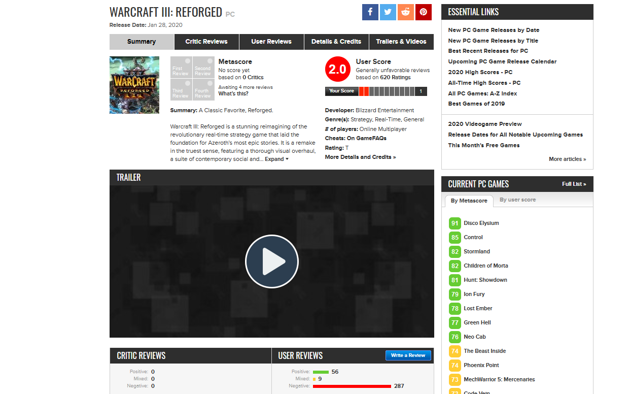 2020-01-29 18_53_56-Warcraft III_ Reforged for PC Reviews - Metacritic.png