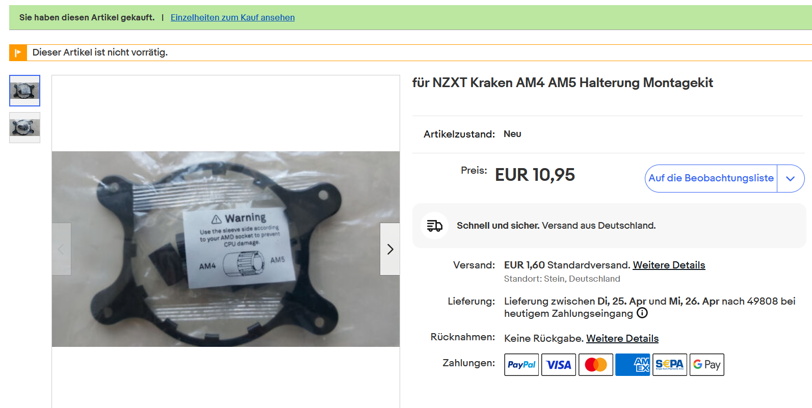 2023-04-22 16_31_23-für NZXT Kraken AM4 AM5 Halterung Montagekit _ eBay – Mozilla Firefox.png