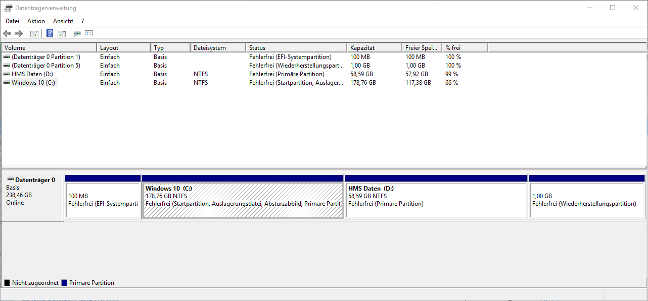 Win10 1809 Nach Update Position Der 500mb Partition