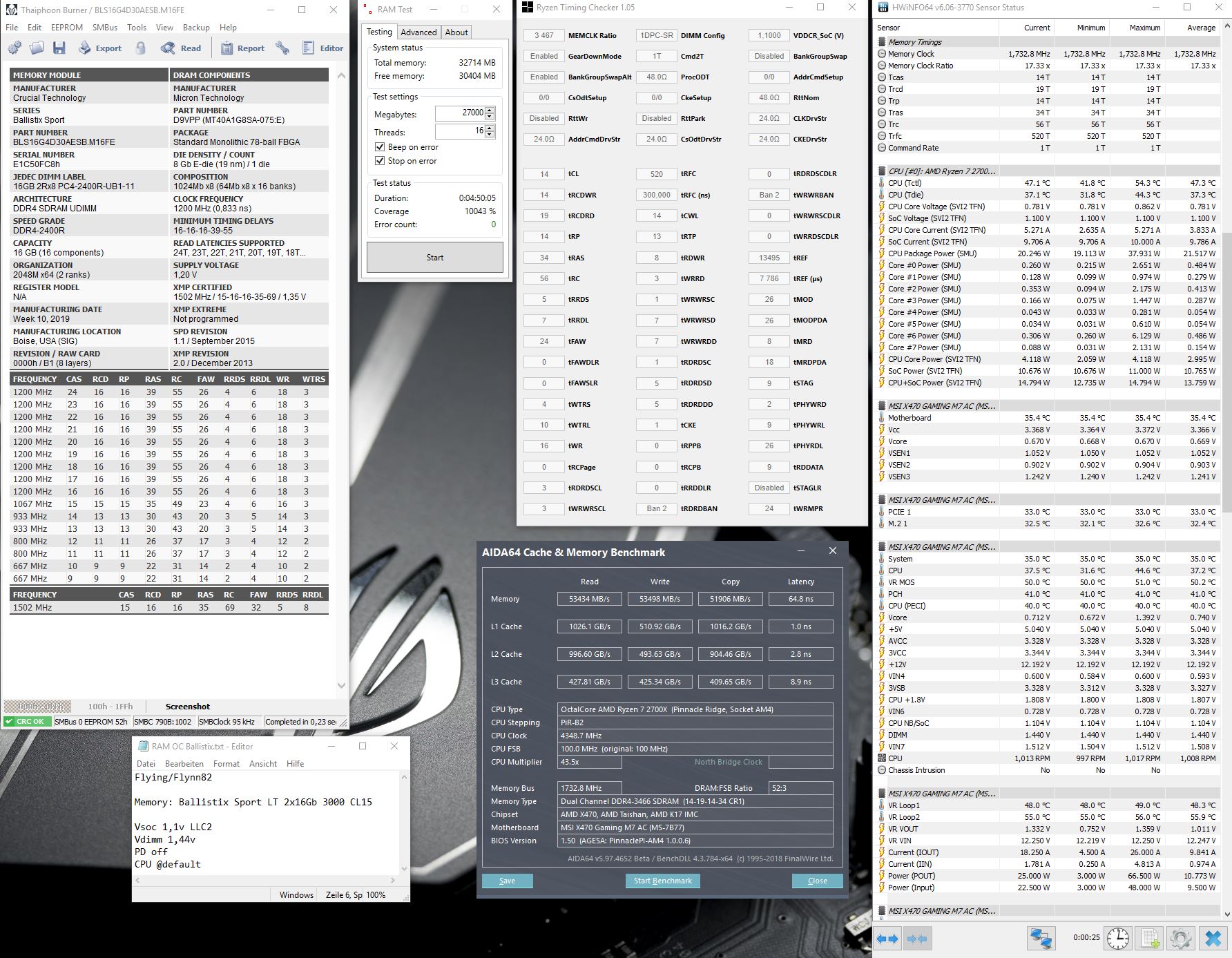 Ballistix 3466 14 1,44v Karhu 10k% Aida bench.jpg