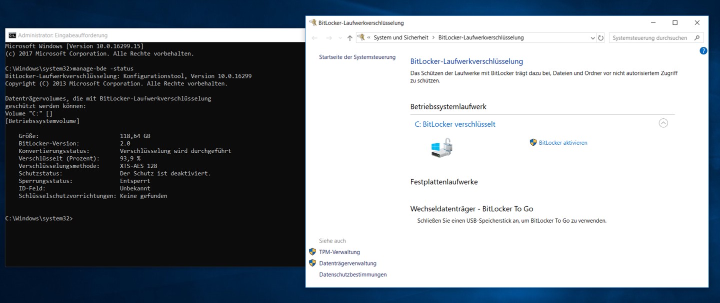 Windows 10 Pro Bitlocker Verschlusselt Laufwerk Automatisch Ungefragt Computerbase Forum