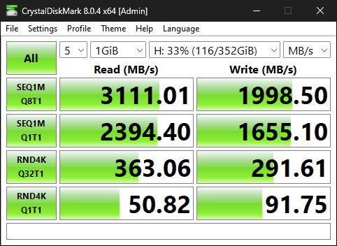 CrystalDiskMark 5x1G 970 Evo 500G - Orico TB.png