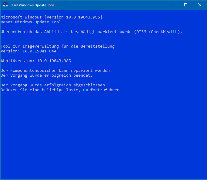 DISM Checkhealth meldet erfolgreiche Reparatur.png