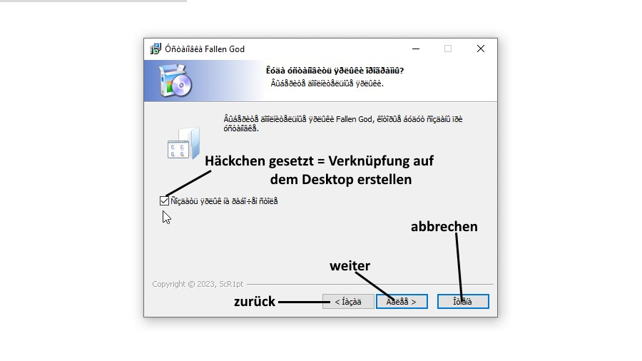 Fallen God Installer 2 Häkchen zum Verknüpfung auf dem Desktop erstellen.jpg