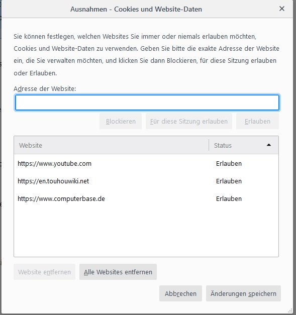 Firefox 65 Ausnahmen Cookies und Website-Daten.jpg