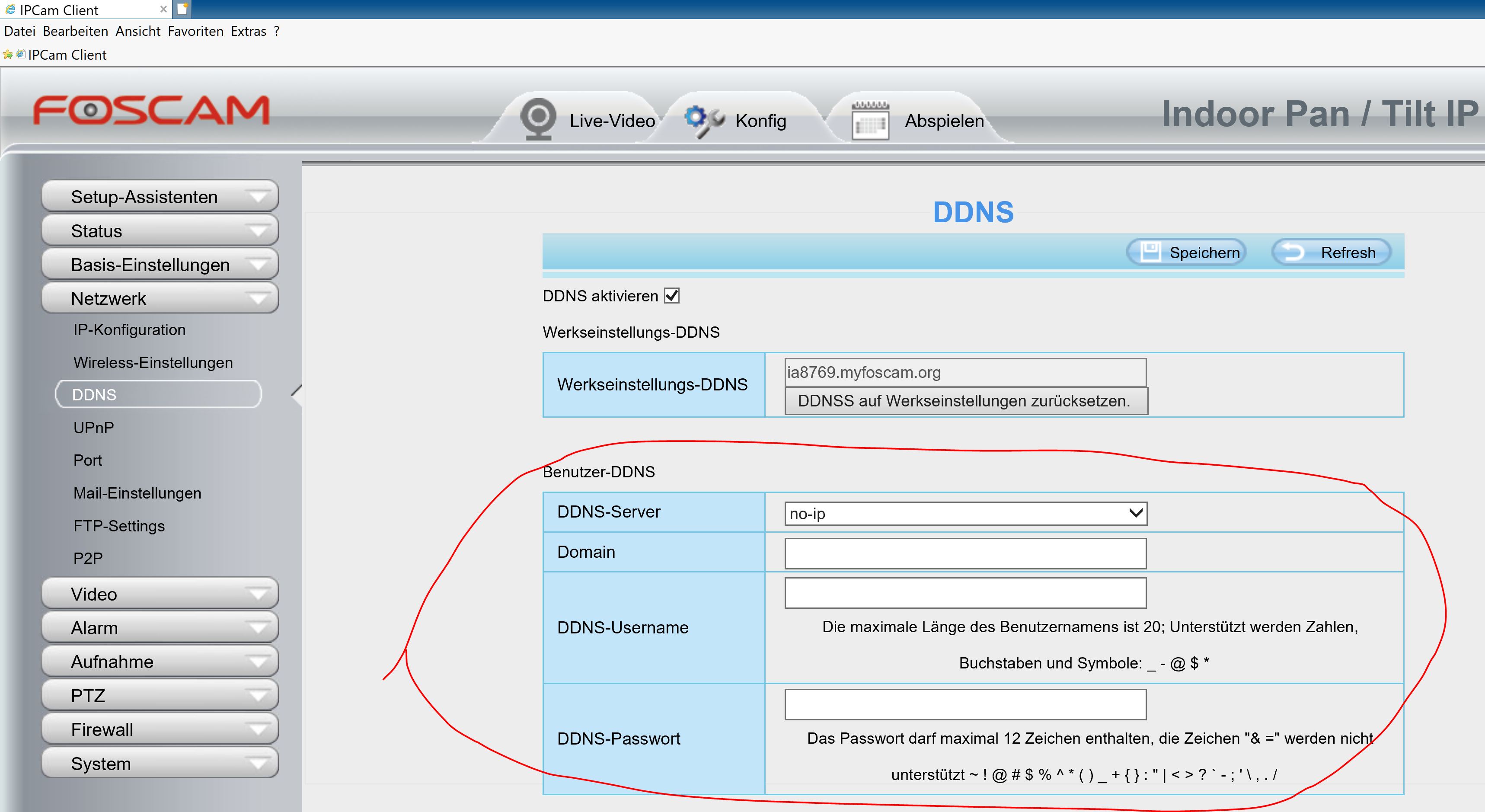 Foscam Web GUI - DYNDNS Eintrag DroDown Menue no-ip.JPG