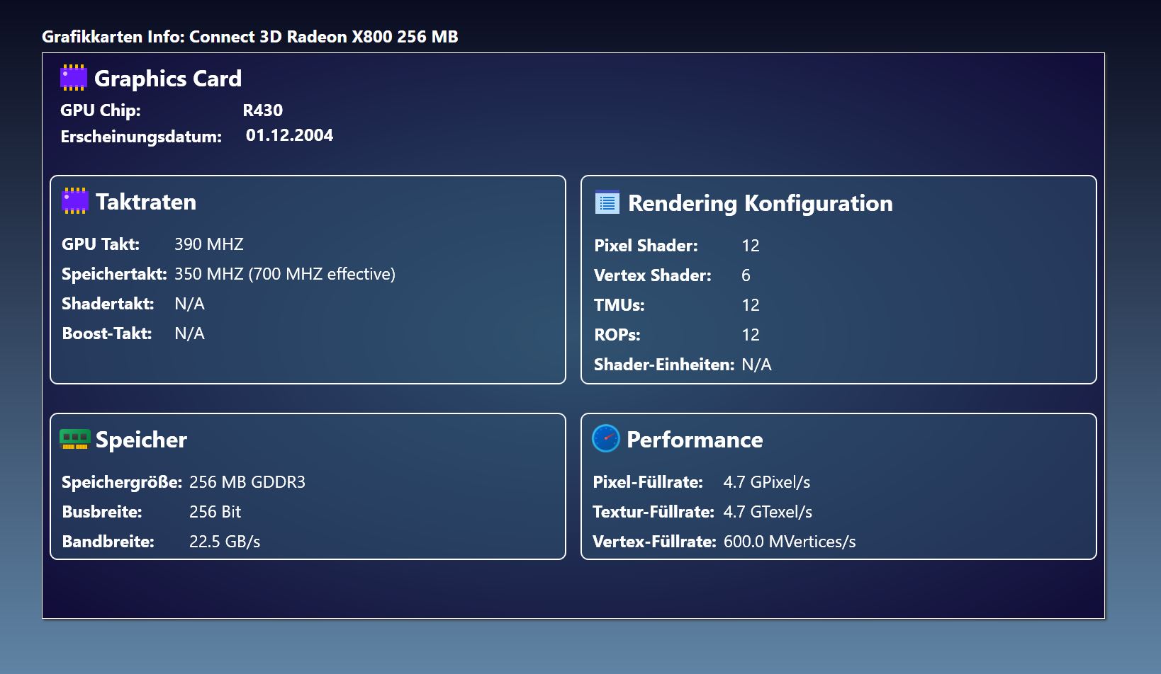 Grafikkarten Info Connect 3D Radeon X800 256 MB.JPG