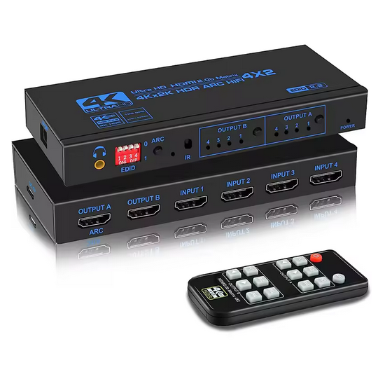 HDMI Matrix Switcher Splitter 4 In 2 Out Unterstützt ARC HDCP 2.2 EDID.png