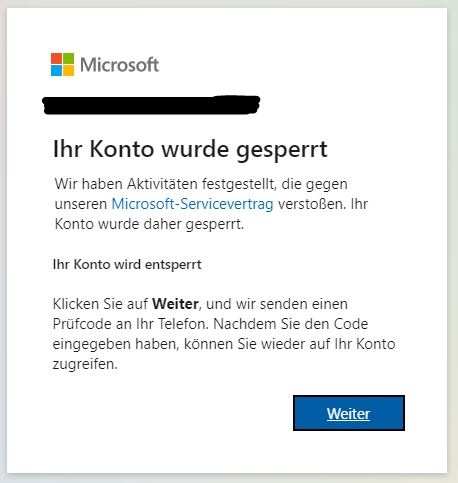 Microsoft Kontosperre Die SMS Odyssey | ComputerBase Forum