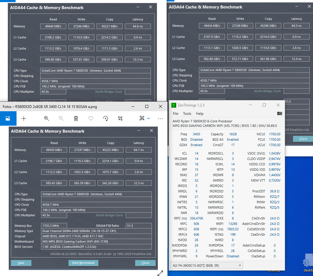 R5800X3D 2x8GB 3400 CL14 18 15 BGSAlt drei messungen.PNG