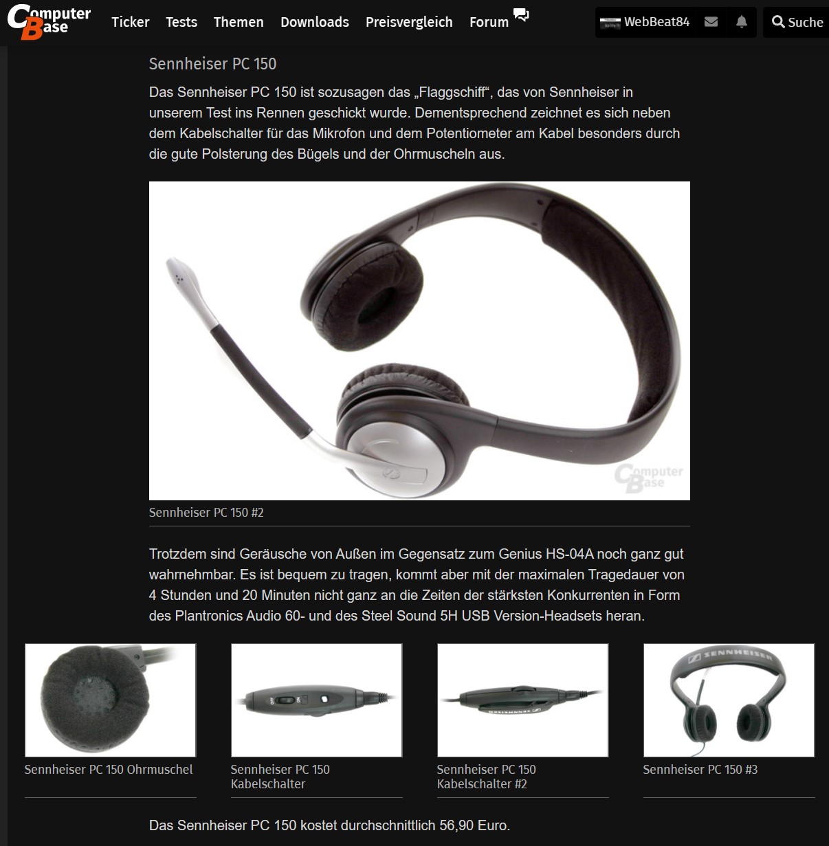 Gaming Headset AHNLICH Sennheiser PC 150 OFFEN ON EAR ComputerBase Forum