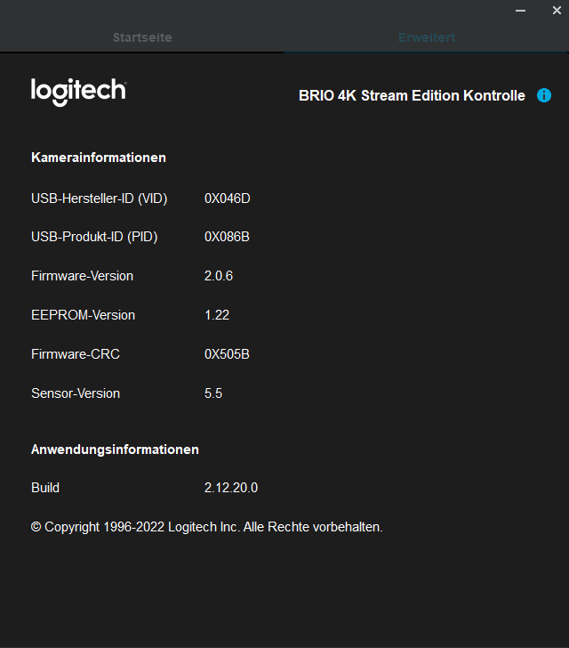 Logitech brio 4k stream best sale edition firmware