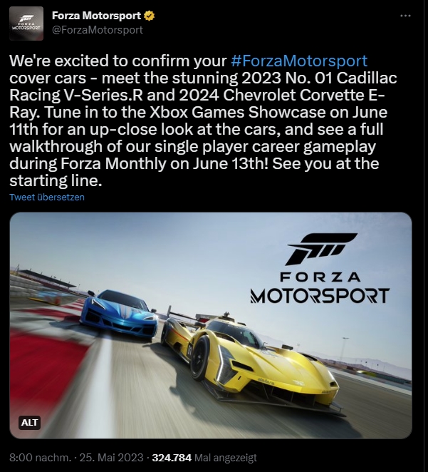 Forza Motorsport on X: We're excited to confirm your #ForzaMotorsport  cover cars - meet the stunning 2023 No. 01 Cadillac Racing V-Series.R and  2024 Chevrolet Corvette E-Ray. Tune in to the Xbox