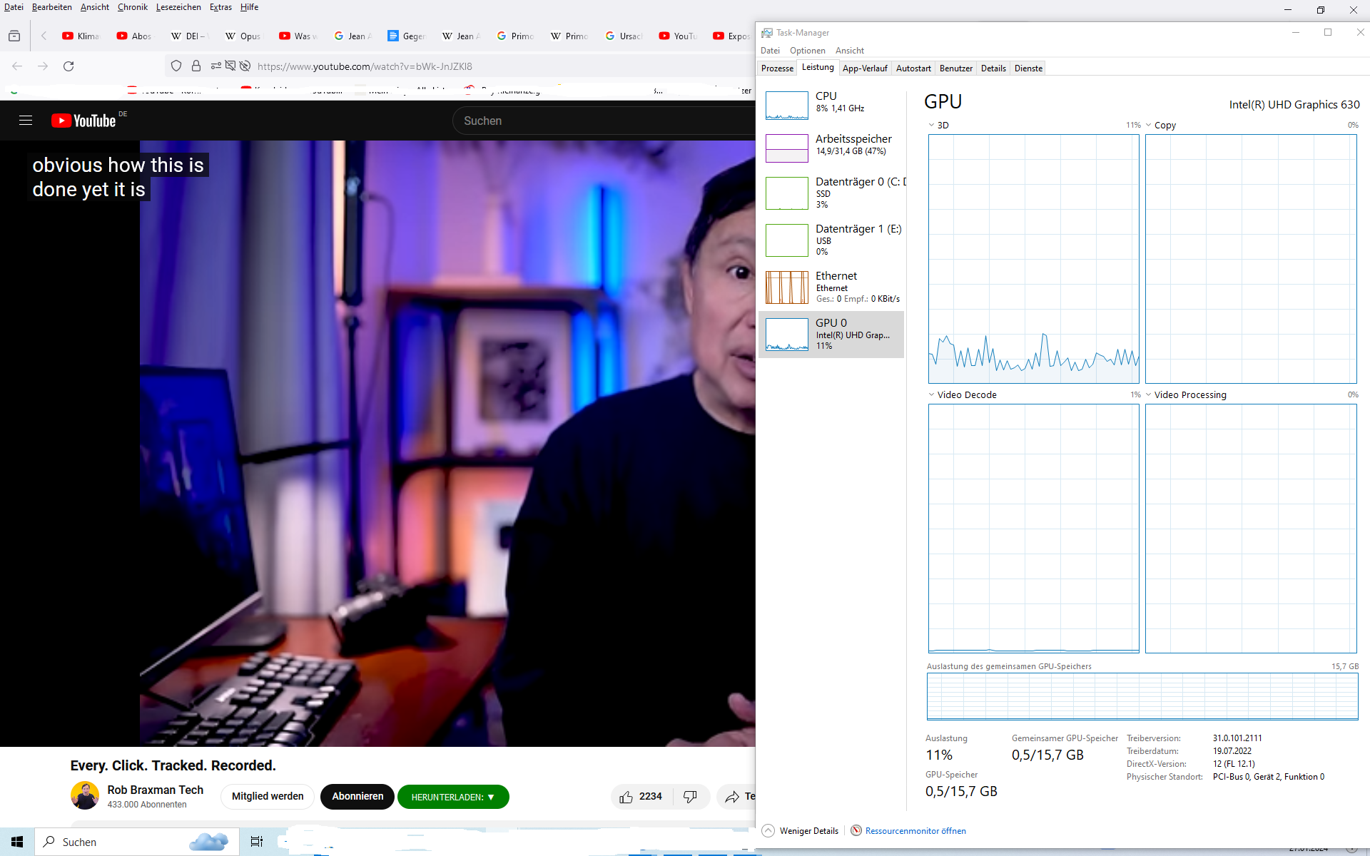 Taskmanager GPU-Last während Youtube-Video abspielen.png