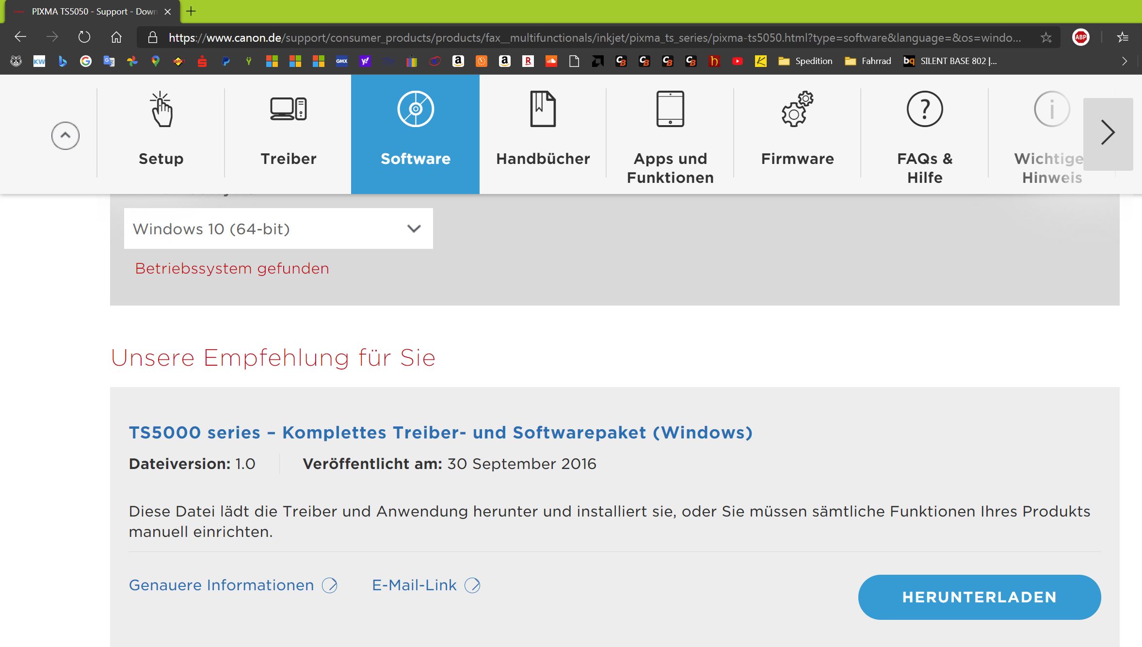 Canon Ts5050 Multifunktionsdrucker Scannen Unter Windows 10 64 Bit Uber Wlan Computerbase Forum