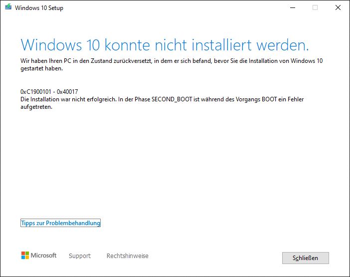 Windows Fehler Update Creation Tool.JPG